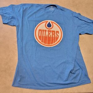47 Brand Blue Oilers Short Sleeve Tee